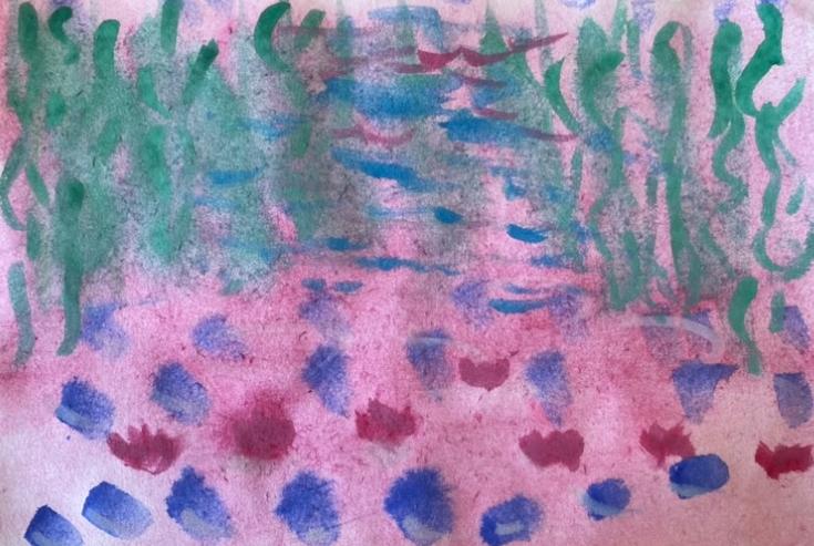 Утро.  Кувшинки. Пруд