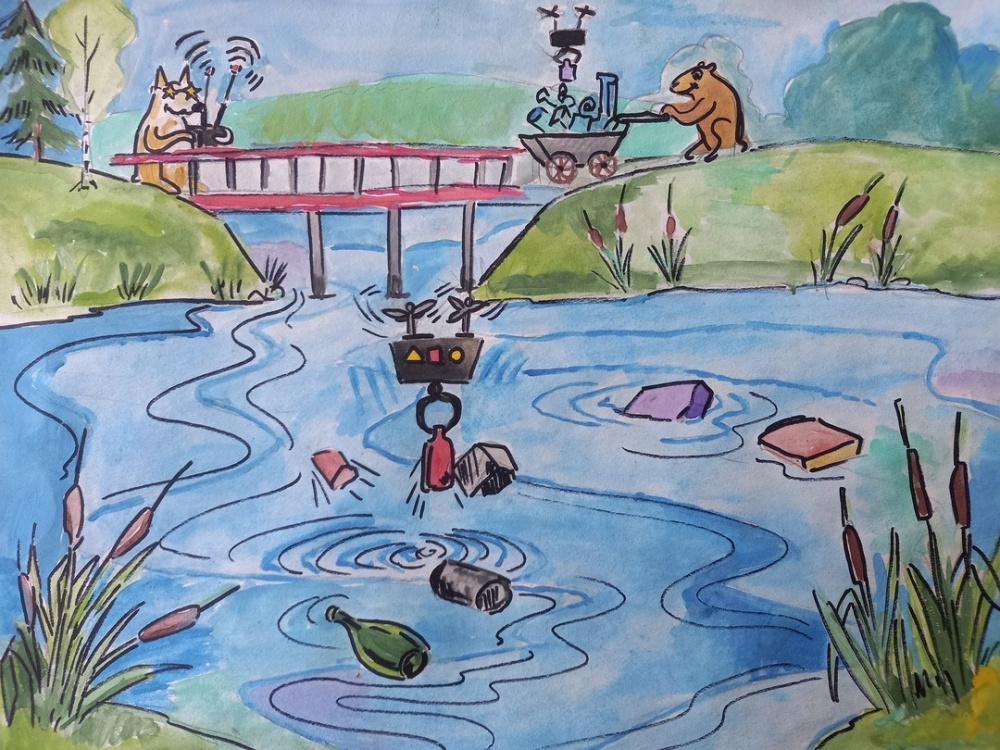 Очистка реки дронами