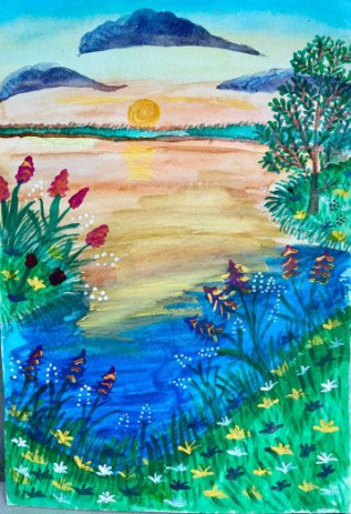 Закат на Майском озере 