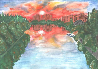 Летнее утро над рекой Чепца 