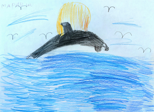 Закат на летнем море