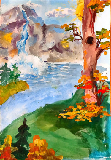 Водопад на реке Урик. 