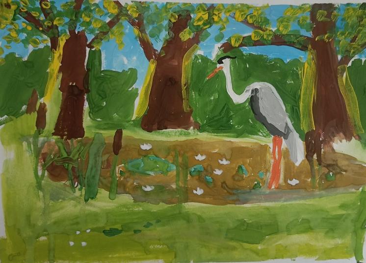 Болото и цапля