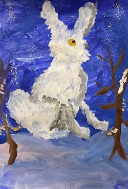 Зайчик на льдине 