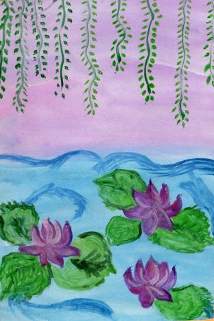 Цветущие лотосы