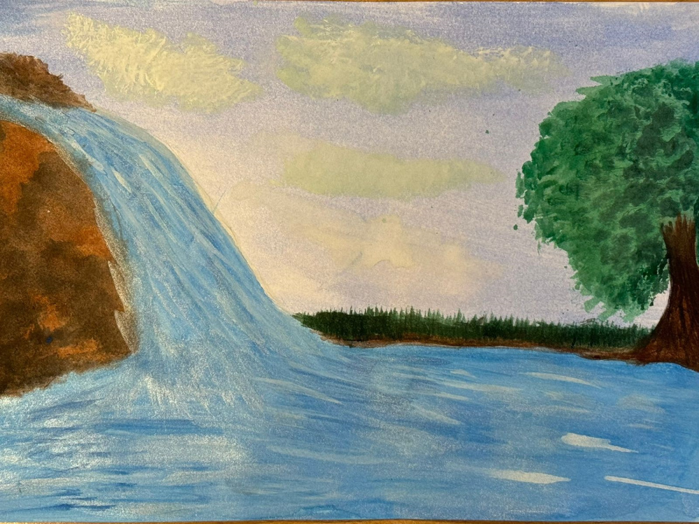 Лесной водопад