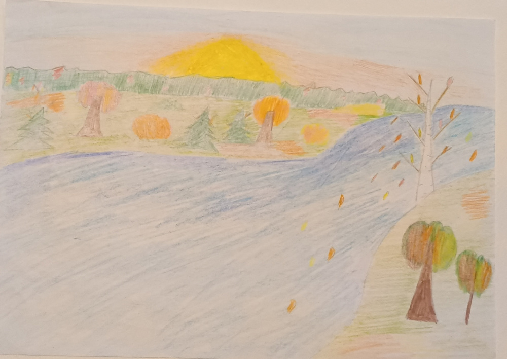 Осень. Быстрый бег реки