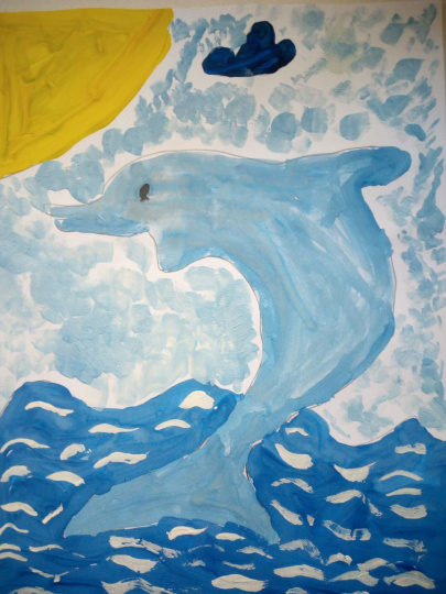 "Дельфин в водной стихии"