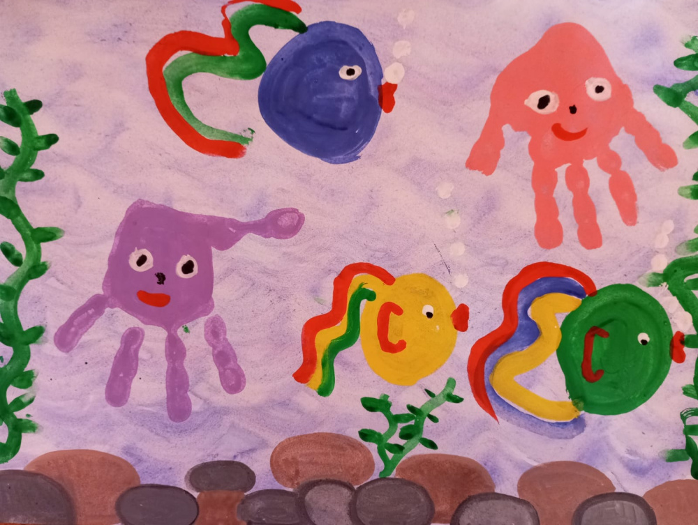 " Весёлые обитатели моря"