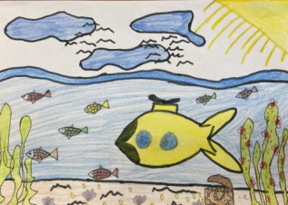 "Подводный мир и подводная лодка"