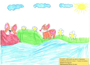 "Корги на пруду"