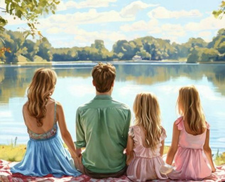 Семейный отдых у озера