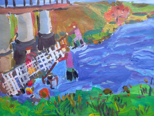 Вот бы так чистили Сарайку (под мысьянским мостом)