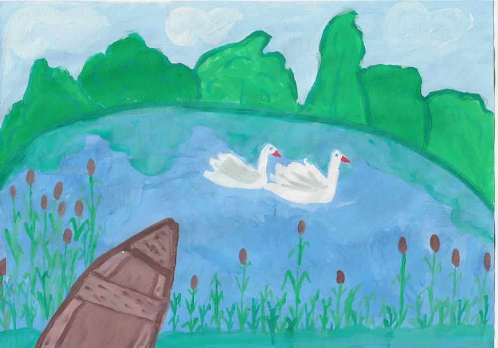 Лебеди на пуду