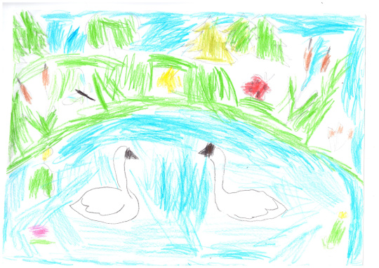 "Лебеди в пруду"