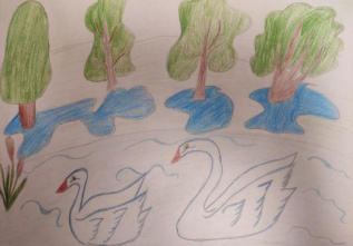 Два белых лебедя