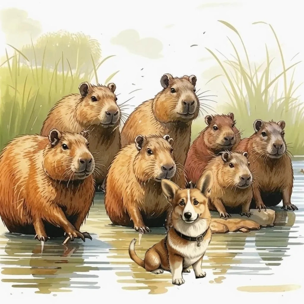 Корги и его команда