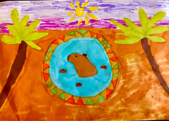 Капибара на отдыхе