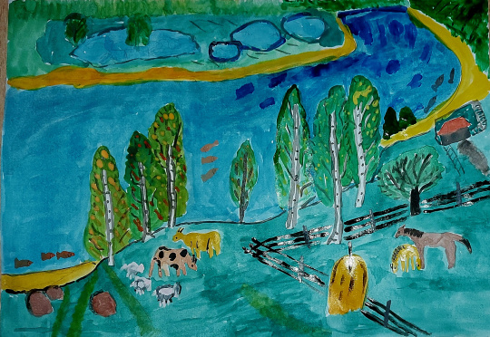 "Река летом"