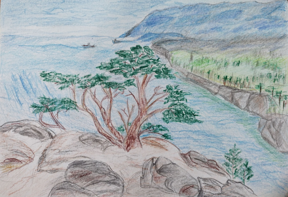 Горное озеро в глубине каменной вечности