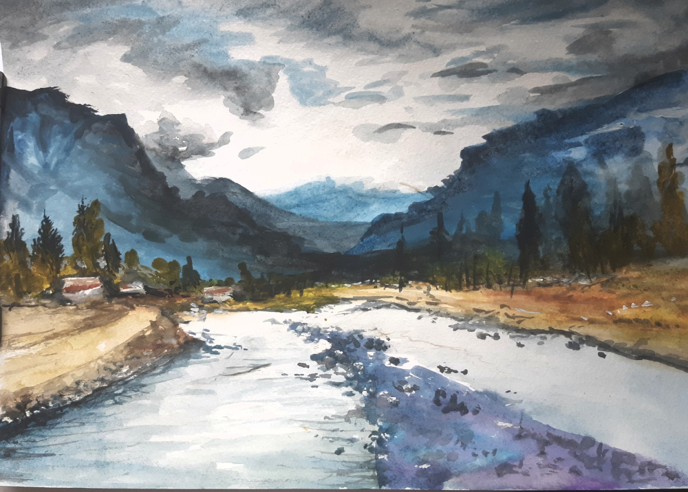 "Река Баксан в ноябре".