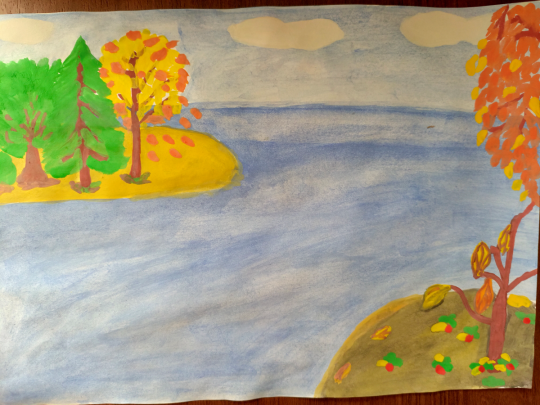 Река Лена. Осень.