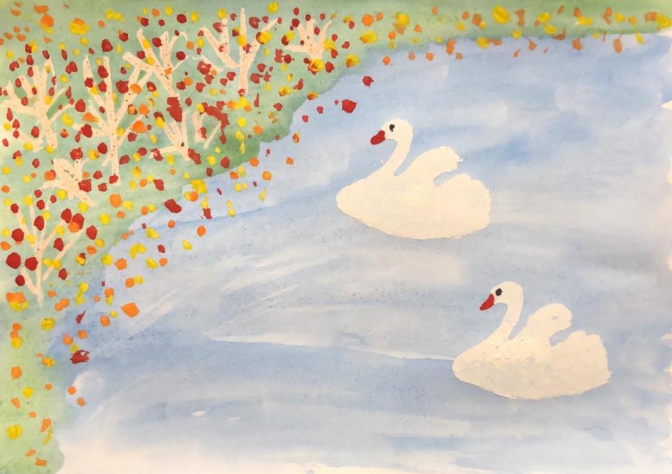 Лебеди на Пенягинском пруду