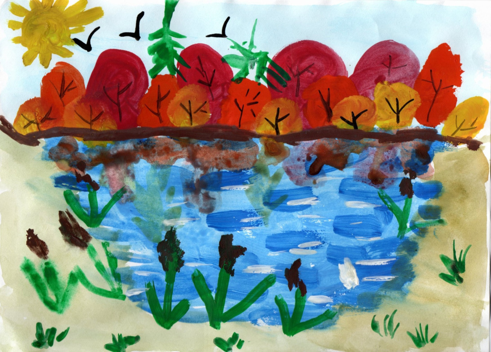 Наш пруд осенью