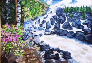 Водопад Учар на Алтае