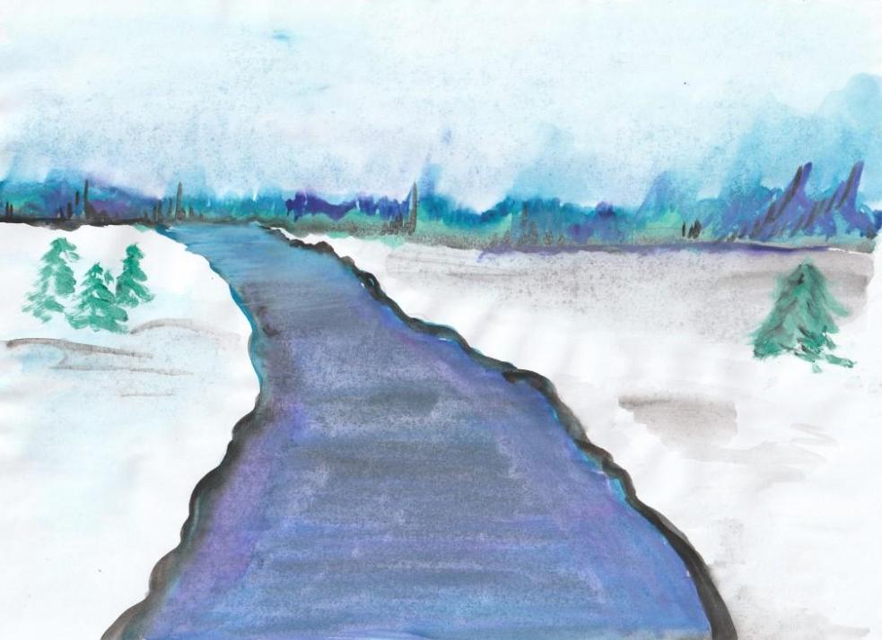 река Тымь в ноябре