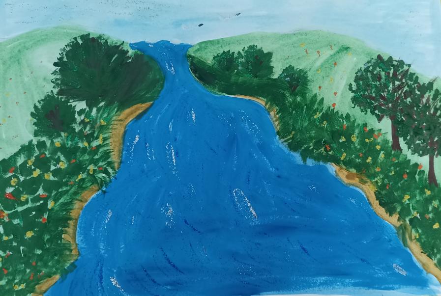 Река Мста летом