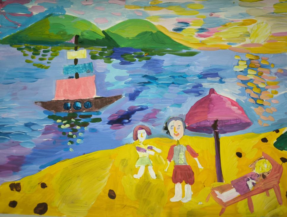 Моя семья на речке Волге 