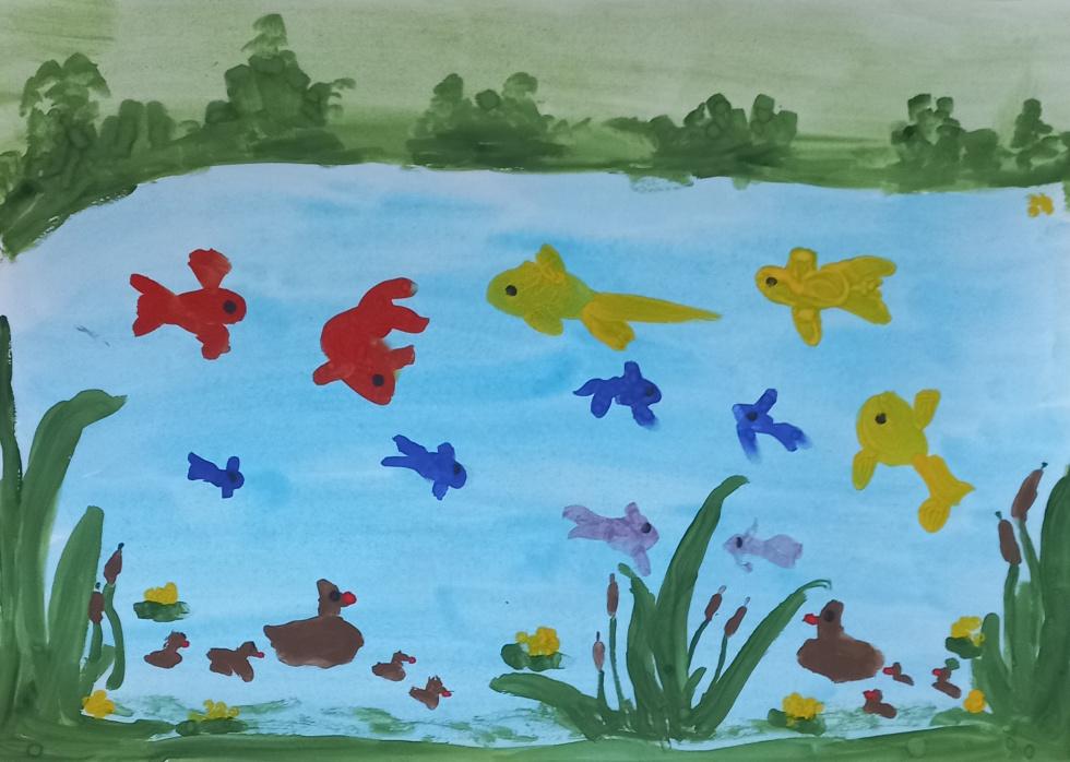 Речка чистая вода, В ней живут мои друзья