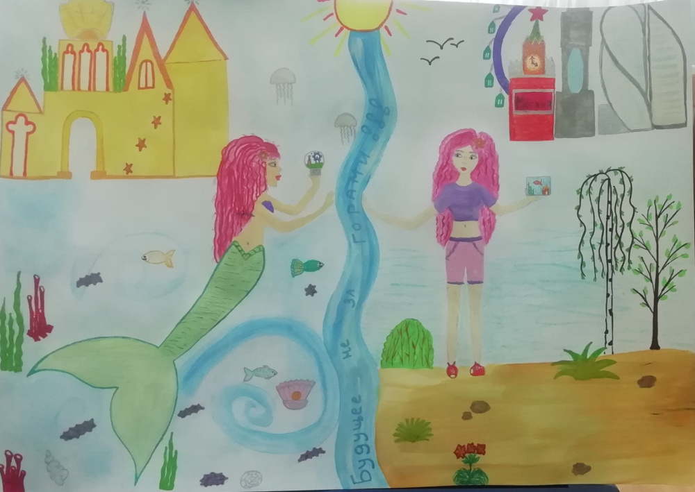 водоем и пляж будущего.