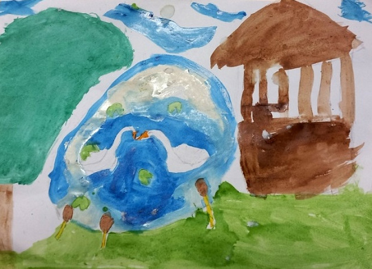 Лебеди в моём пруду