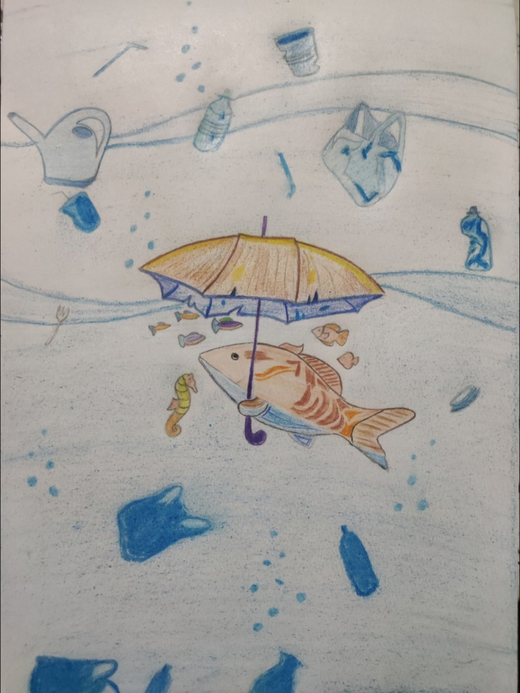 Выброс мусора в реку.