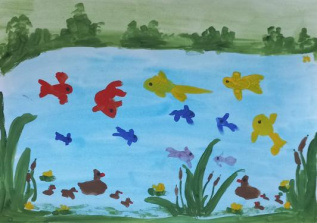 Речка чистая вода, В ней живут мои друзья