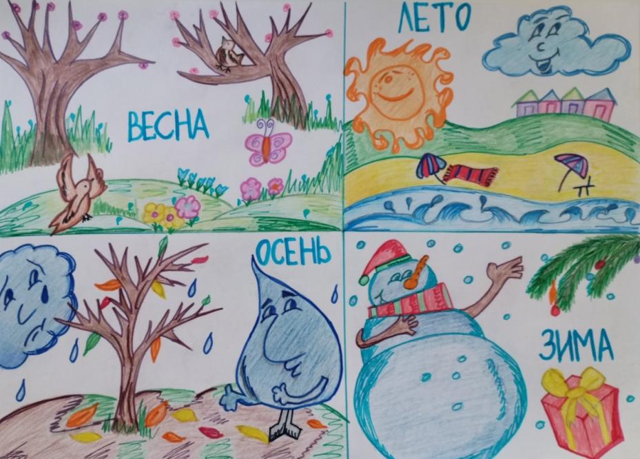 "Четы времени года водной капле"