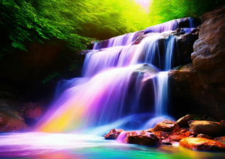 Радужный водопад