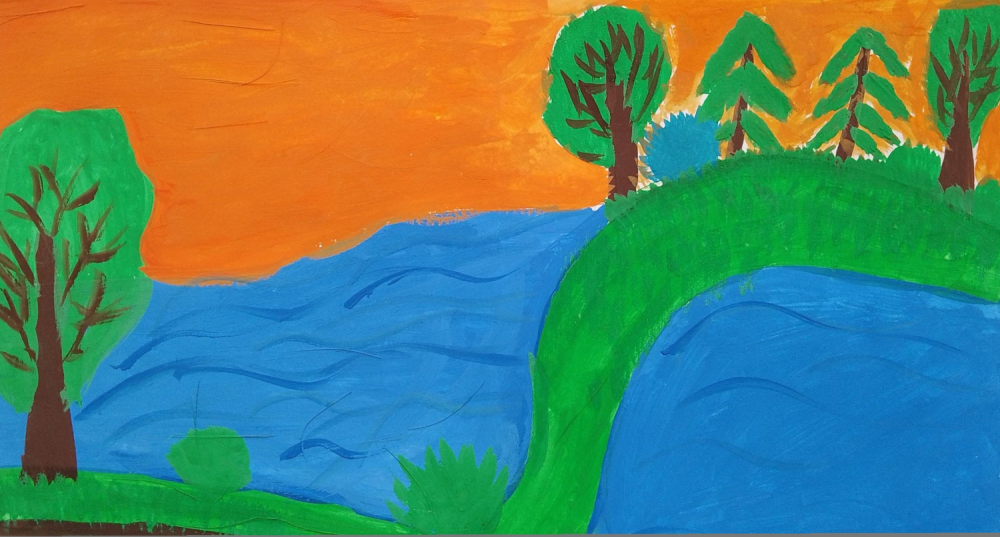 "Красота реки на закате"