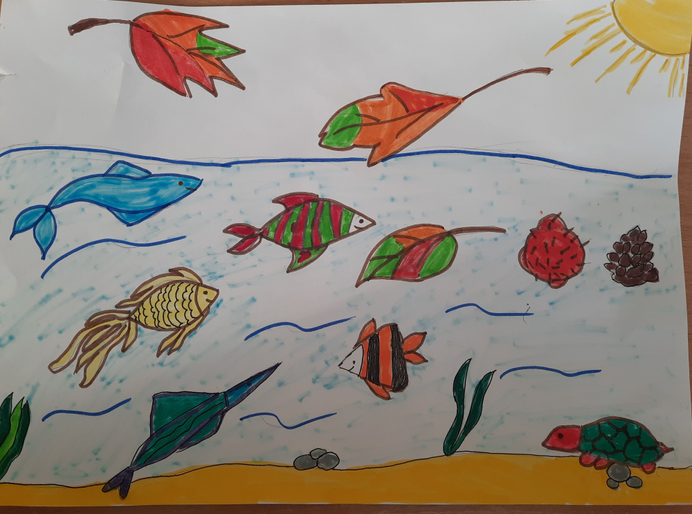 Водоем осенью 