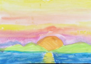 Закат на Азовском море Донбасса