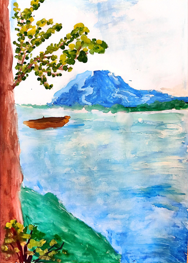 На берегу реки Бирюсы