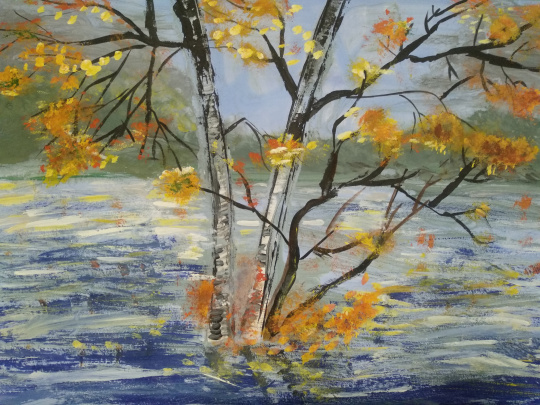 Плачет береза листьями