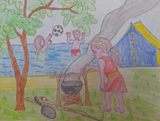 Семейный отдых у реки Камы