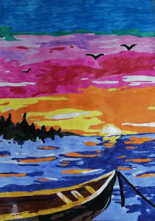 Закат на Алтае 