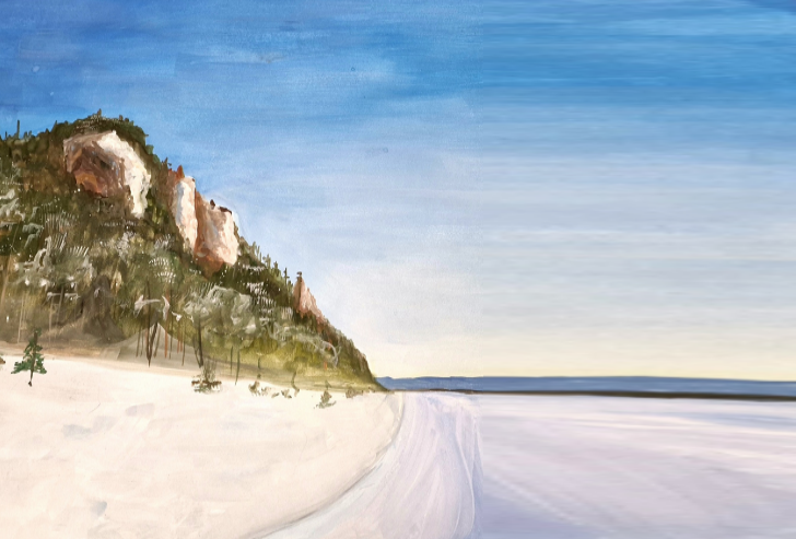 Зимний пейзаж (река Лена)