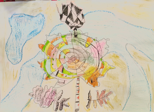 Осенний листопад над рекой 