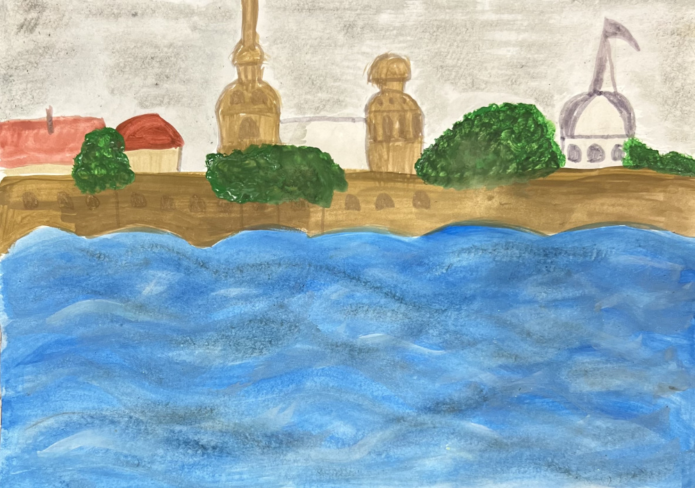 Река Нева летом