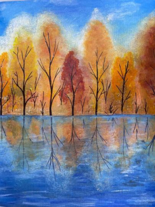 Отражение времени.Река Ока.